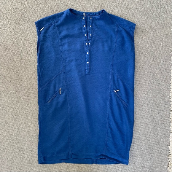 Y2K Vintage Cop. Copine Tunic Dress Cobalt Blue EU 42 UK 14 - Picture 2 of 11